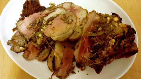 Carmelized onion pork roast